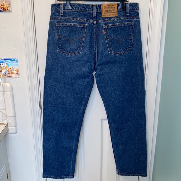 VINTAGE Levi’s 505 Dark Wash Orange Tab 1995 - Picture 4 of 16